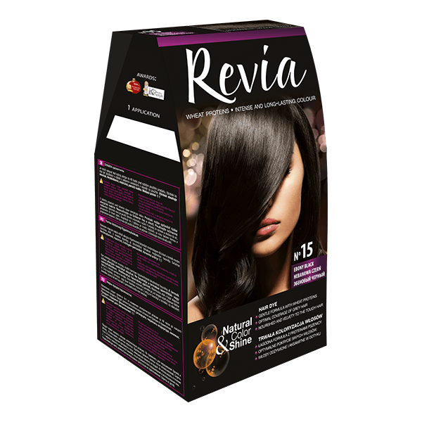 REVIA HAIR COLOR 15 EBONY BLACK