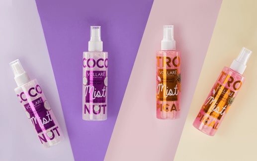 New shimmering body mists by Vollare Cosmetic - the glow effect smelling of coconut and the tropics